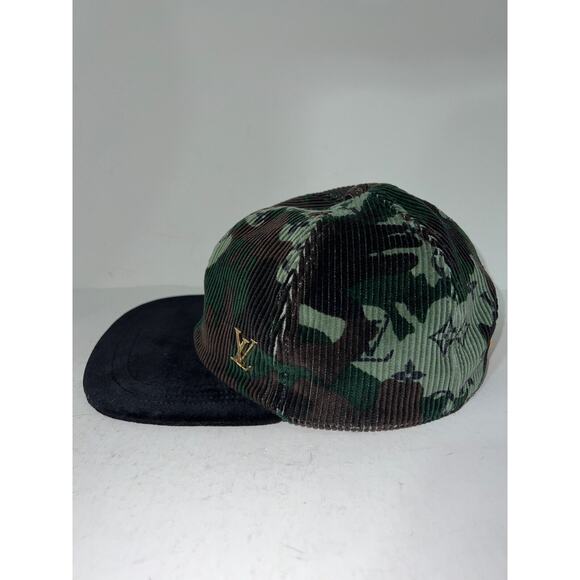 Louis Vuitton Easy Fit Camo Kaki Green Black LV Logo Sun Cap Baseball Hat 58cm - Picture 10 of 12